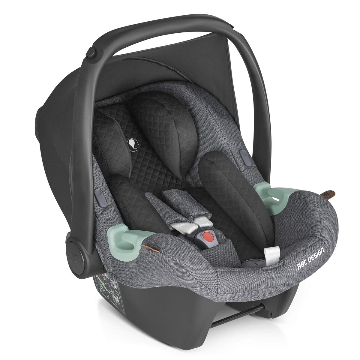 BABYSCHALE Tulip Asphalt   - Dunkelgrau, Basics, Textil (59/64/44cm) - ABC Design