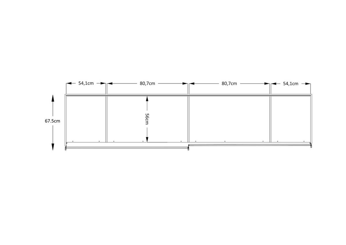 SCHWEBETÜRENSCHRANK 278/222/68 cm,  in Anthrazit, 2 Tür(en)  - Anthrazit/Schwarz, Design, Holzwerkstoff/Metall (278/222/68cm) - Dieter Knoll