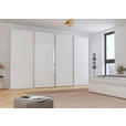 SCHWEBETÜRENSCHRANK 361/223/68 cm 4-türig Weiß  - Chromfarben/Weiß, KONVENTIONELL, Glas/Holzwerkstoff (361/223/68cm) - Novel