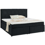 BOXSPRINGBETT 180/200 cm  in Dunkelgrau  - Dunkelgrau/Schwarz, Design, Kunststoff/Textil (180/200cm) - Xora