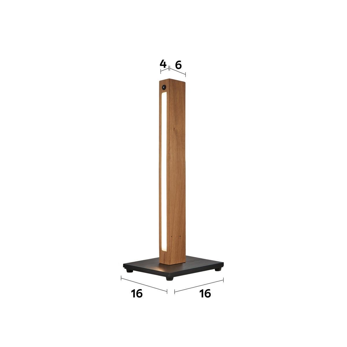 LED-TISCHLEUCHTE Lucy 55/16/16 cm  - Wildeiche, Basics, Holz (55/16/16cm) - Ambiente