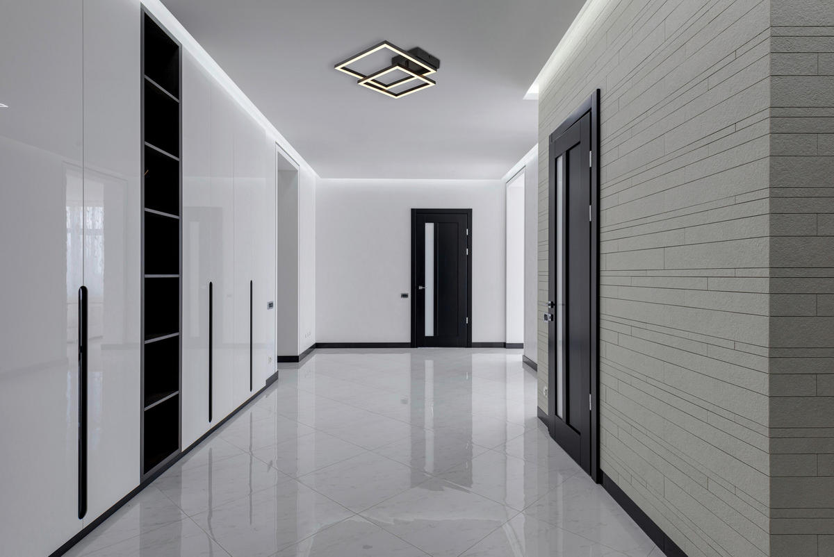 LED-DECKENLEUCHTE    48,8/35,3/6,4 cm  - Opal/Schwarz, Design, Kunststoff (48,8/35,3/6,4cm) - Globo