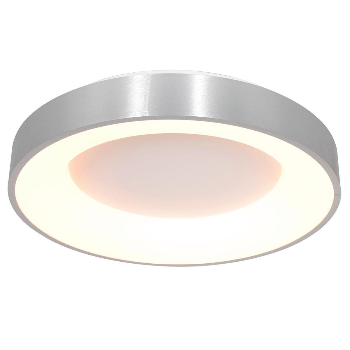 LED-DECKENLEUCHTE Ringlede 48/9 cm   - Silberfarben, Basics, Kunststoff/Metall (48/9cm)