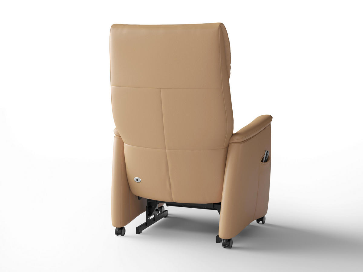 RELAXSESSEL TV CREMONA COMFORT E S1 Echtleder Kopfteilverstellung, Fußteilverstellung, Rücken echt    - Schwarz/Cappuccino, Basics, Leder/Kunststoff (76/110/84cm) - Sit & More