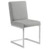 SCHWINGSTUHL  in Stahl Mikrofaser  - Edelstahlfarben/Hellgrau, Design, Textil/Metall (45/91/58cm) - Moderano