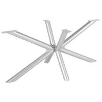 TISCHGESTELL Silberfarben  - Silberfarben, MODERN, Metall (160/70/72cm) - Boxxx
