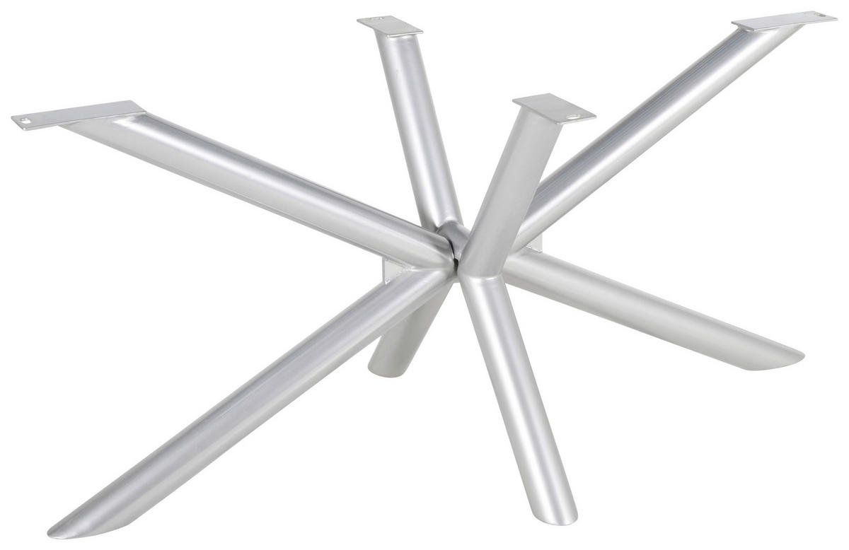 TISCHGESTELL Silberfarben  - Silberfarben, MODERN, Metall (160/70/72cm) - Boxxx