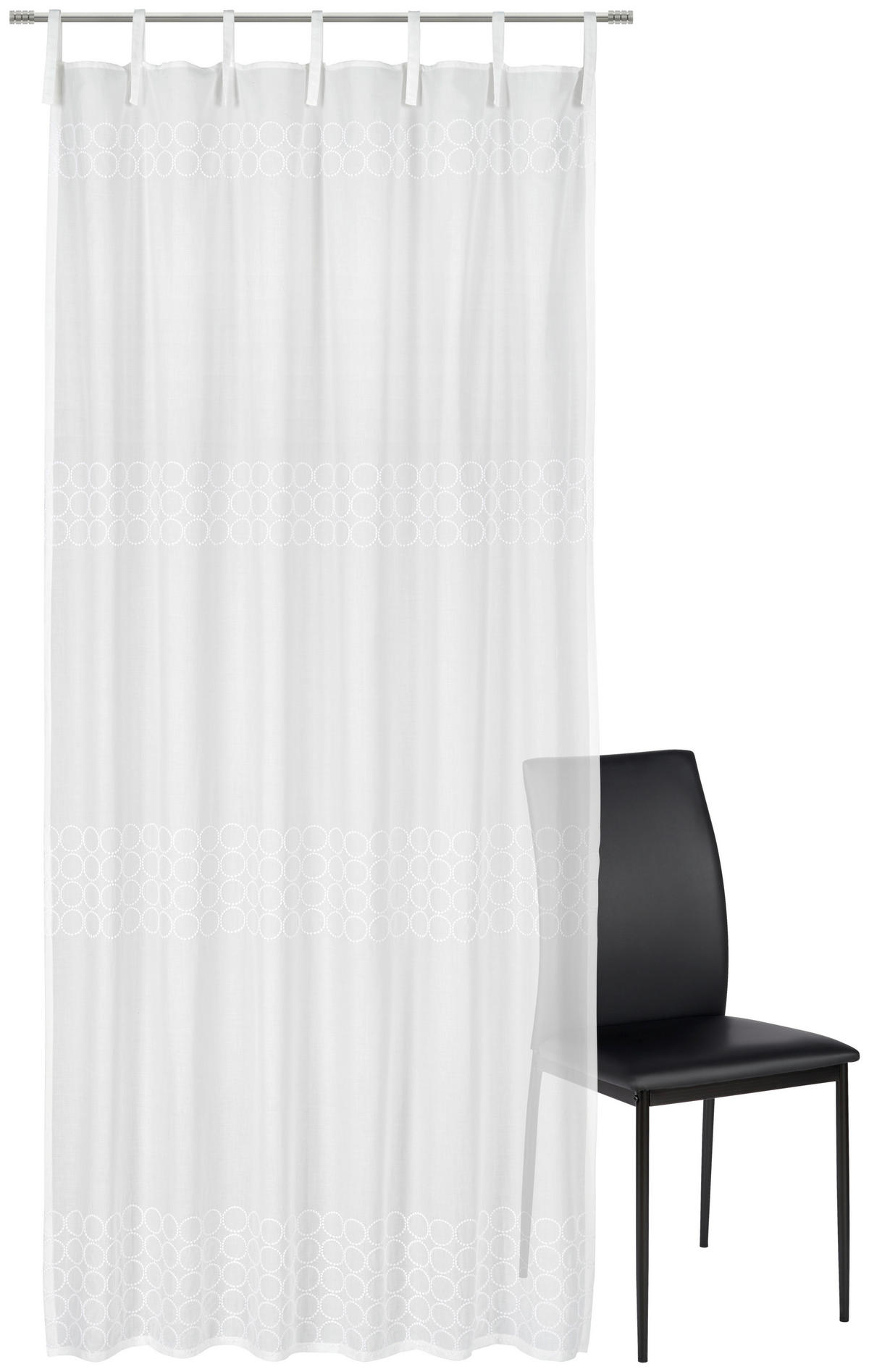 HOTOVÝ ZÁVĚS, poloprůhledné, 140/255 cm - bílá, Trend, textil (140/255cm) - Esposa