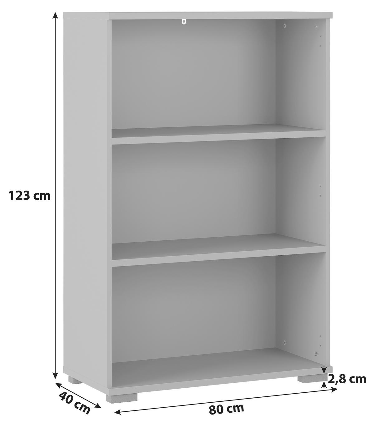 AKTENREGAL Anthrazit  - Anthrazit/Schwarz, KONVENTIONELL, Holzwerkstoff/Kunststoff (80/123/40cm) - Germania