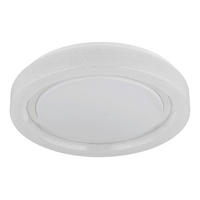 LED-DECKENLEUCHTE  38/7 cm    - Klar/Chromfarben, Konventionell, Kunststoff/Metall (38/7cm) - Globo