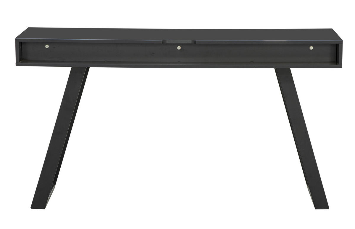 SCHREIBTISCH 140/60/76 cm  in Grau, Eichefarben  - Eichefarben/Grau, MODERN, Holzwerkstoff/Metall (140/60/76cm) - MID.YOU