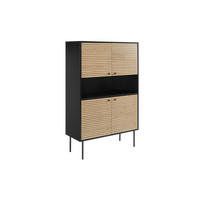 HIGHBOARD  in 100/155/40 cm  - Eichefarben/Schwarz, Design, Holz/Holzwerkstoff (100/155/40cm) - Livetastic