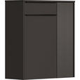 HÄNGESCHUHSCHRANK  in 84/95/34 cm  - Anthrazit/Schwarz, Design, Glas/Holzwerkstoff (84/95/34cm) - Dieter Knoll