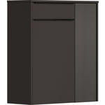 HÄNGESCHUHSCHRANK  in 84/95/34 cm  - Anthrazit/Schwarz, Design, Glas/Holzwerkstoff (84/95/34cm) - Dieter Knoll