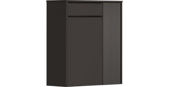 HÄNGESCHUHSCHRANK  in 84/95/34 cm  - Anthrazit/Schwarz, Design, Glas/Holzwerkstoff (84/95/34cm) - Dieter Knoll