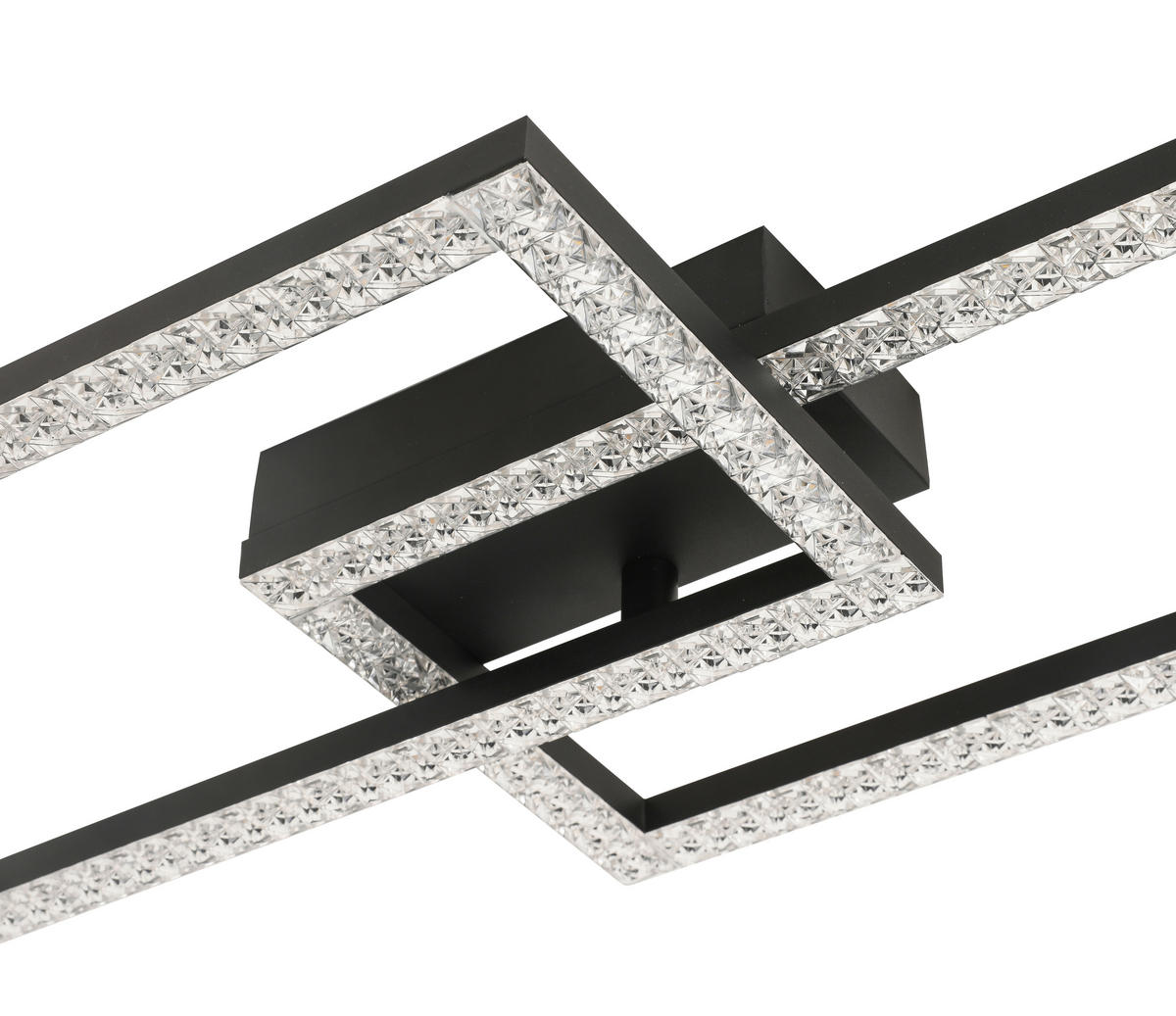 STROPNÍ LED SVÍTIDLO, 50/28/7 cm - černá, Basics, kov/plast (50/28/7cm) - Novel