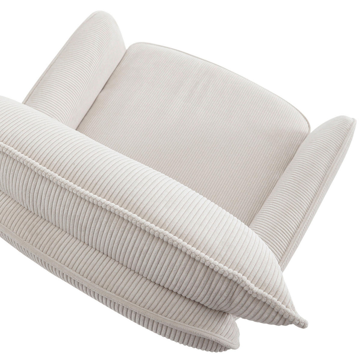 BARHOCKER Cord Beige Stoffauswahl, Sitzfläche 360° drehbar  - Beige/Schwarz, Design, Textil/Metall (54/98-120/58cm) - Novel