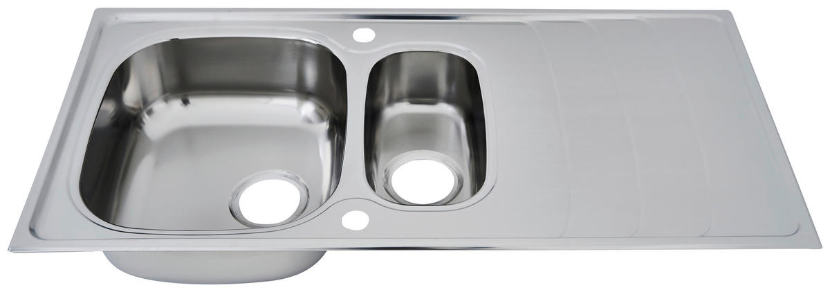 SPÜLE 1720MIAMI100X50  - Edelstahlfarben, Trend, Metall (100/19/50cm) - Respekta