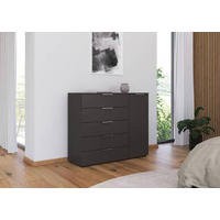 KOMMODE 120/100/42 cm Graphitfarben, Chromfarben  - Chromfarben/Graphitfarben, Modern, Holzwerkstoff/Kunststoff (120/100/42cm) - Rauch Möbel