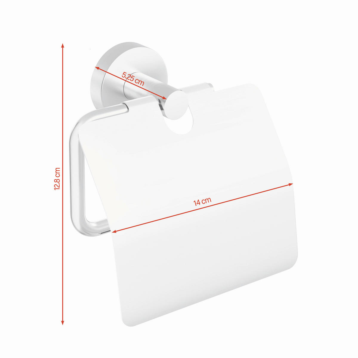 TOILETTENPAPIERHALTER - Edelstahlfarben, Basics, Metall (14/12,8/5,25cm) - Tesa