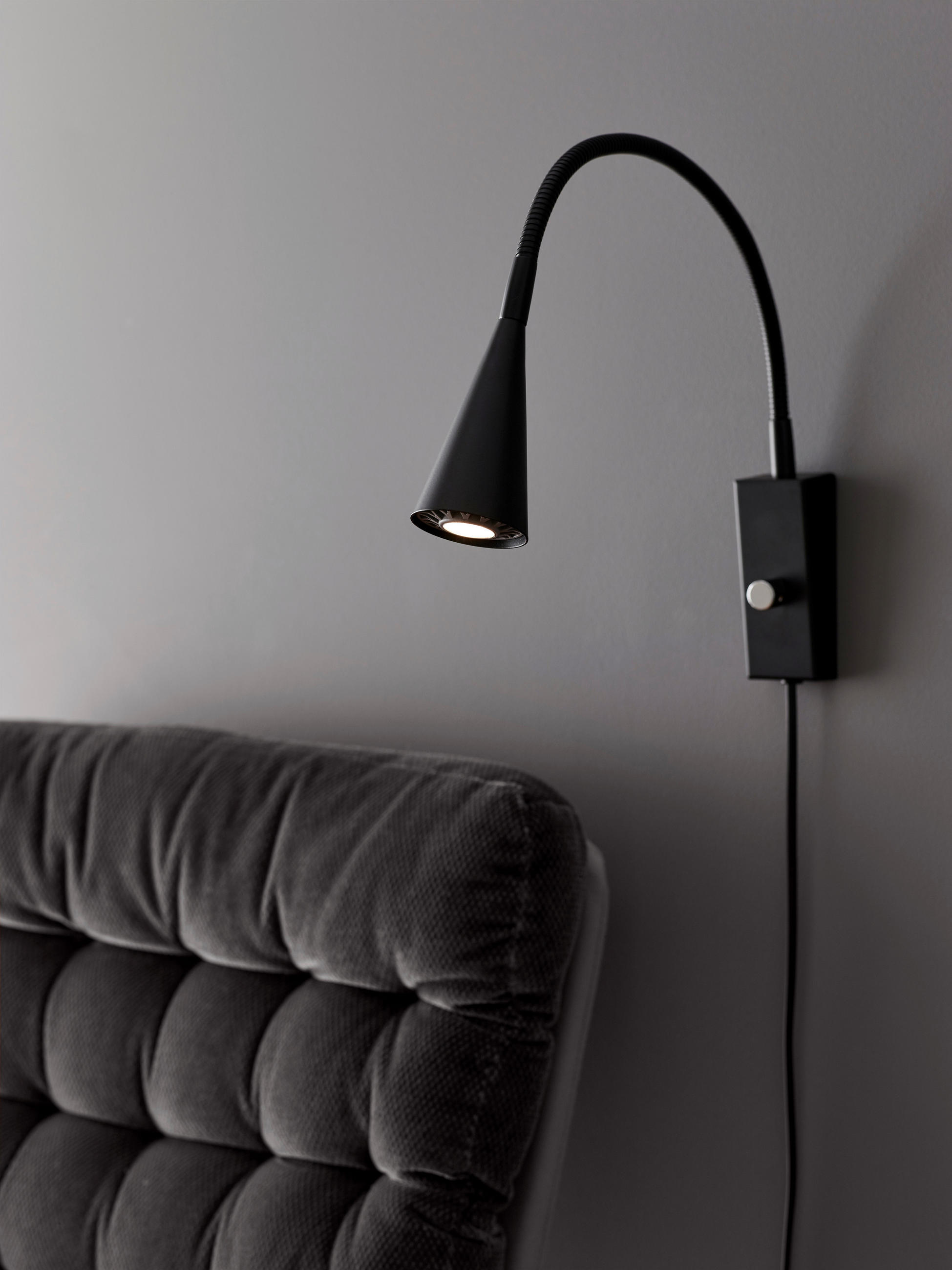 VÄGGLAMPA Ledro 5,5/26,4/34 cm   - svart, Design, metall (5,5/26,4/34cm) - Belid