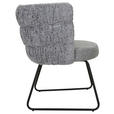 STUHL - Greige/Schwarz, Design, Textil/Metall (62/80/62cm) - Novel