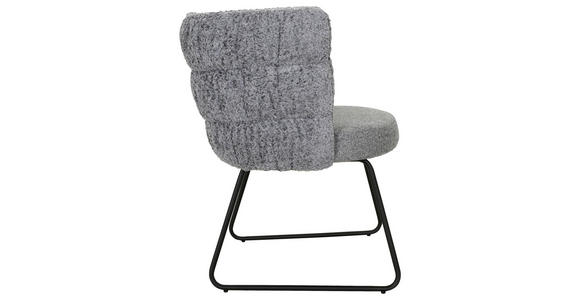 STUHL - Greige/Schwarz, Design, Textil/Metall (62/80/62cm) - Novel
