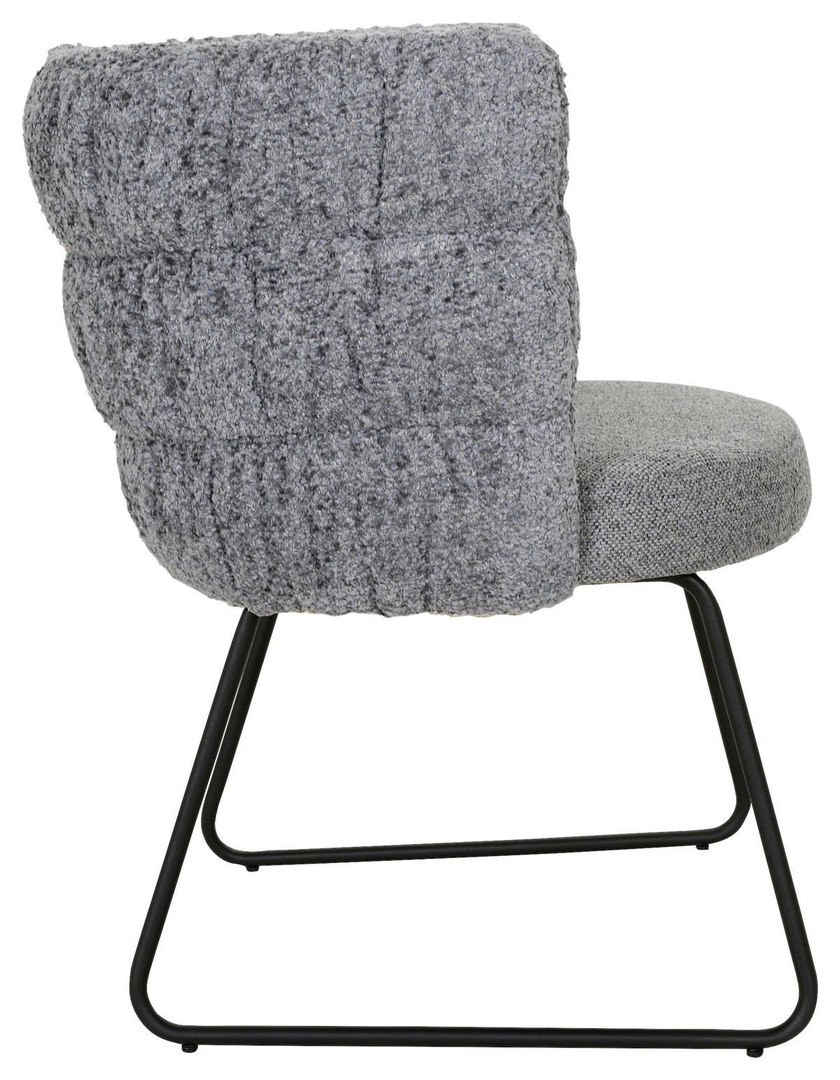 STUHL - Greige/Schwarz, Design, Textil/Metall (62/80/62cm) - Novel