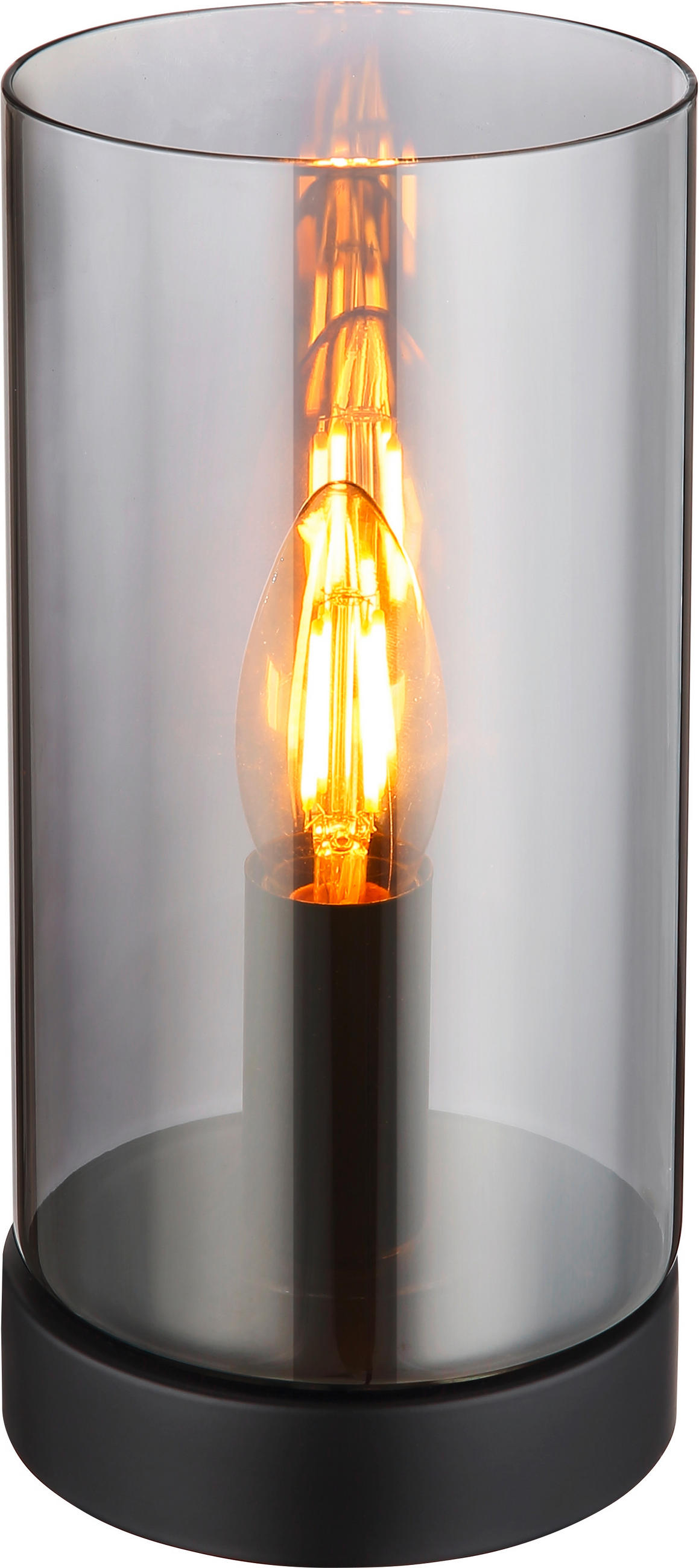 STOLNÍ LAMPA, E14, 11/22,5 cm  - černá, Basics, kov/sklo (11/22,5cm) - Globo