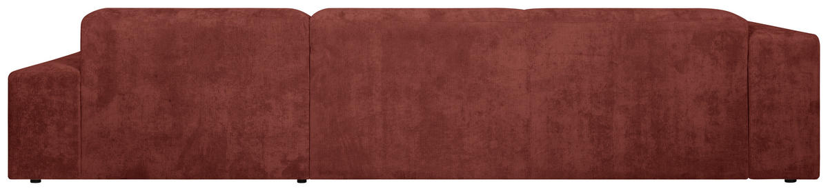 ECKSOFA HANNAH Rot Cord  - Rot/Schwarz, Design, Kunststoff/Textil (343/170cm) - MID.YOU