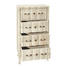 KOMMODE Mangoholz teilmassiv Weiß - Messingfarben/Weiß, Trend, Holz/Metall (65/110/40cm) - Ambia Home