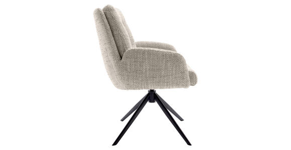 ARMLEHNSTUHL  Stoffauswahl, Typenauswahl Webstoff  - Schwarz/Cappuccino, Design, Textil/Metall (72/95/77cm) - Novel