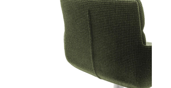 BARHOCKER in Metall, Textil Edelstahlfarben, Olivgrün - Edelstahlfarben/Olivgrün, Design, Textil/Metall (54/84/52cm) - Dieter Knoll