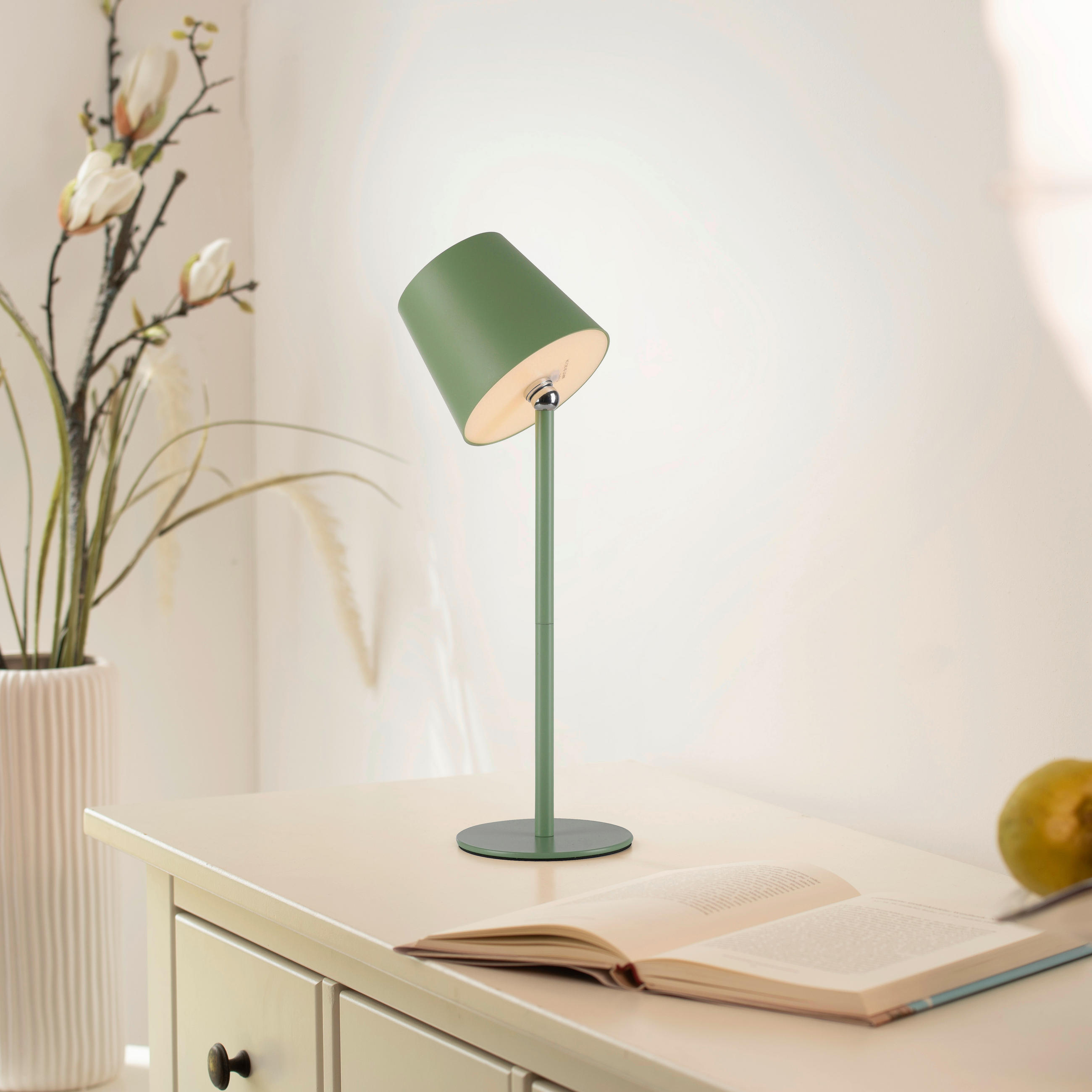 LED-TISCHLEUCHTE Boteria 11/11/37 cm   - Grün, MODERN, Kunststoff/Metall (11/11/37cm)