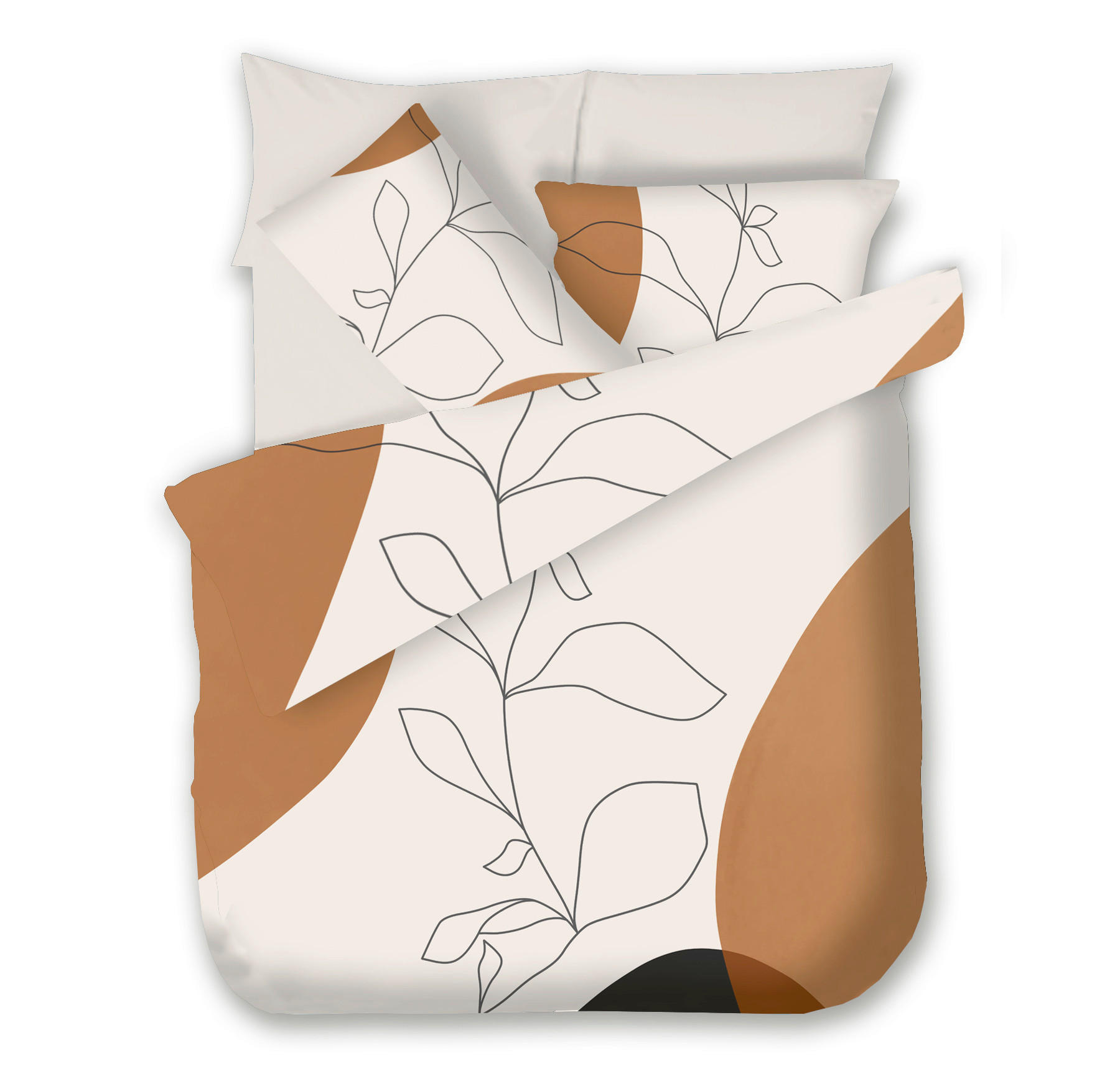 POSTELJINA ANGELIKA 140/200 cm saten braon, bež  - braon/bež, Konvencionalno, tekstil (140/200cm) - Esposa