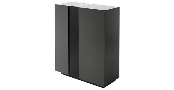 HIGHBOARD in 96/115/42 cm - Dunkelgrau, Natur, Glas/Holzwerkstoff (96/115/42cm) - Novel