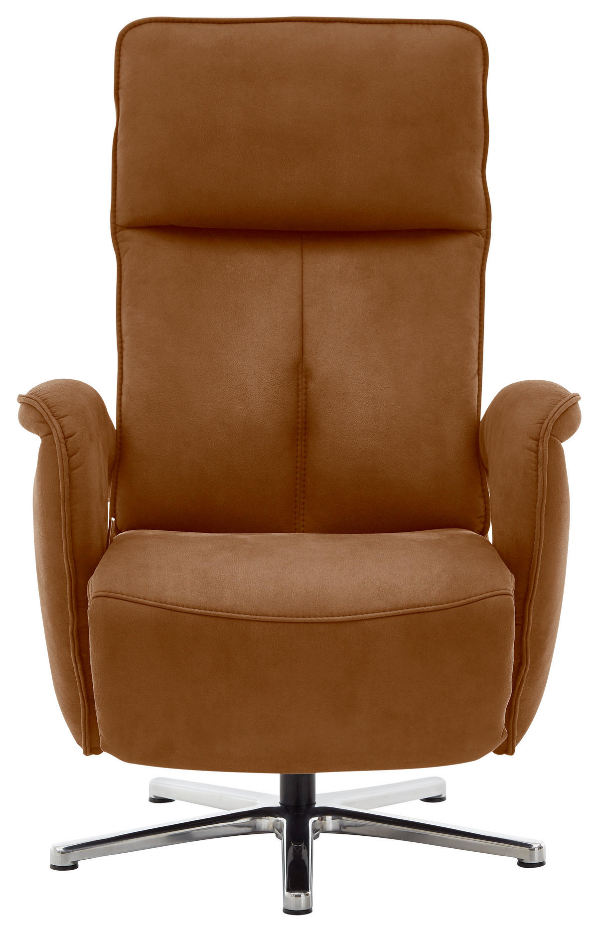 RELAXSESSEL in Textil Currygelb  - Chromfarben/Currygelb, Design, Textil/Metall (77/110/87cm) - Valdera