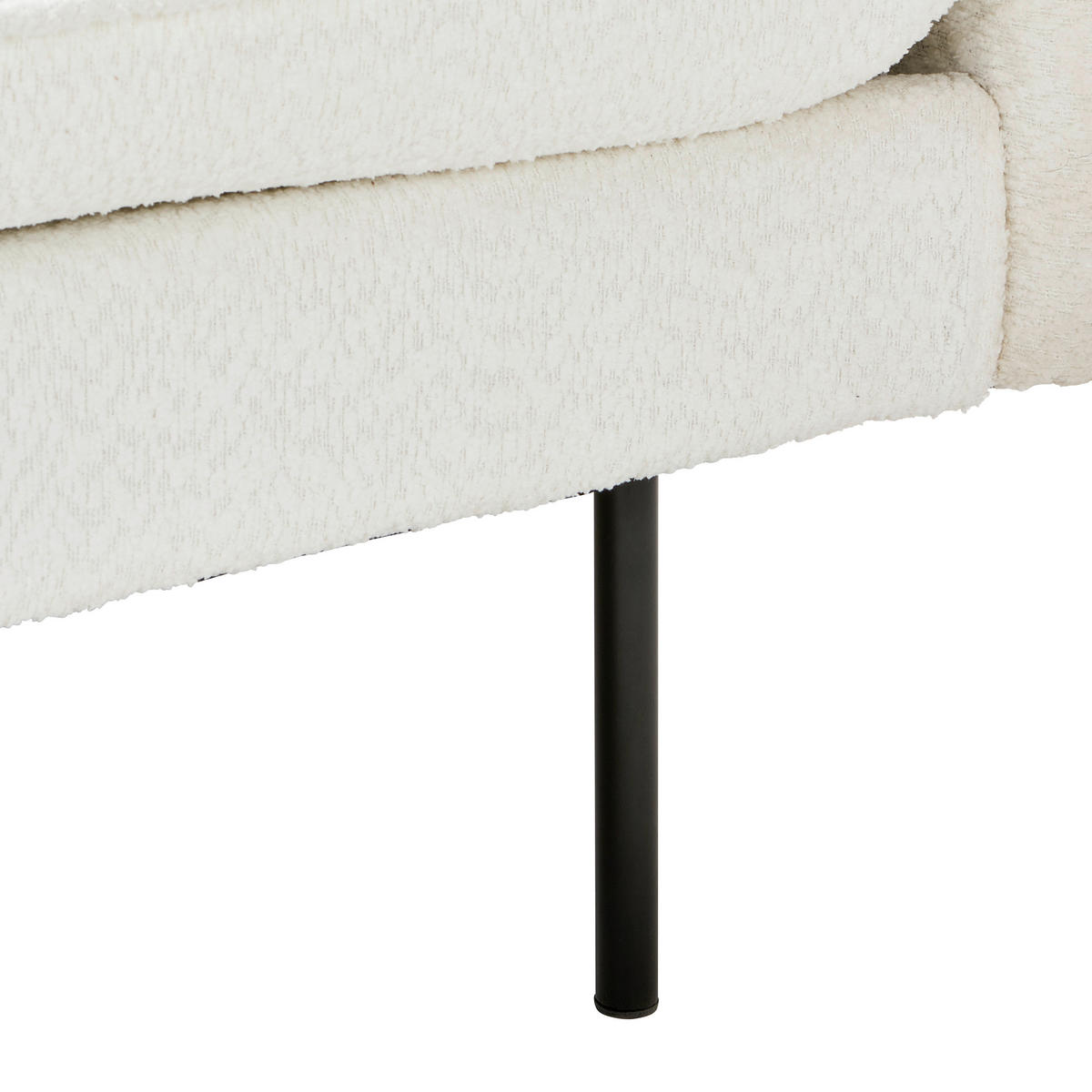 SOFA tekstil  bijela    - bijela/crna, Trend, tekstil/metal (198/90/85cm) - MID.YOU