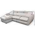 ECKSOFA in Flachgewebe Greige  - Greige/Schwarz, MODERN, Kunststoff/Textil (182/237cm) - Carryhome