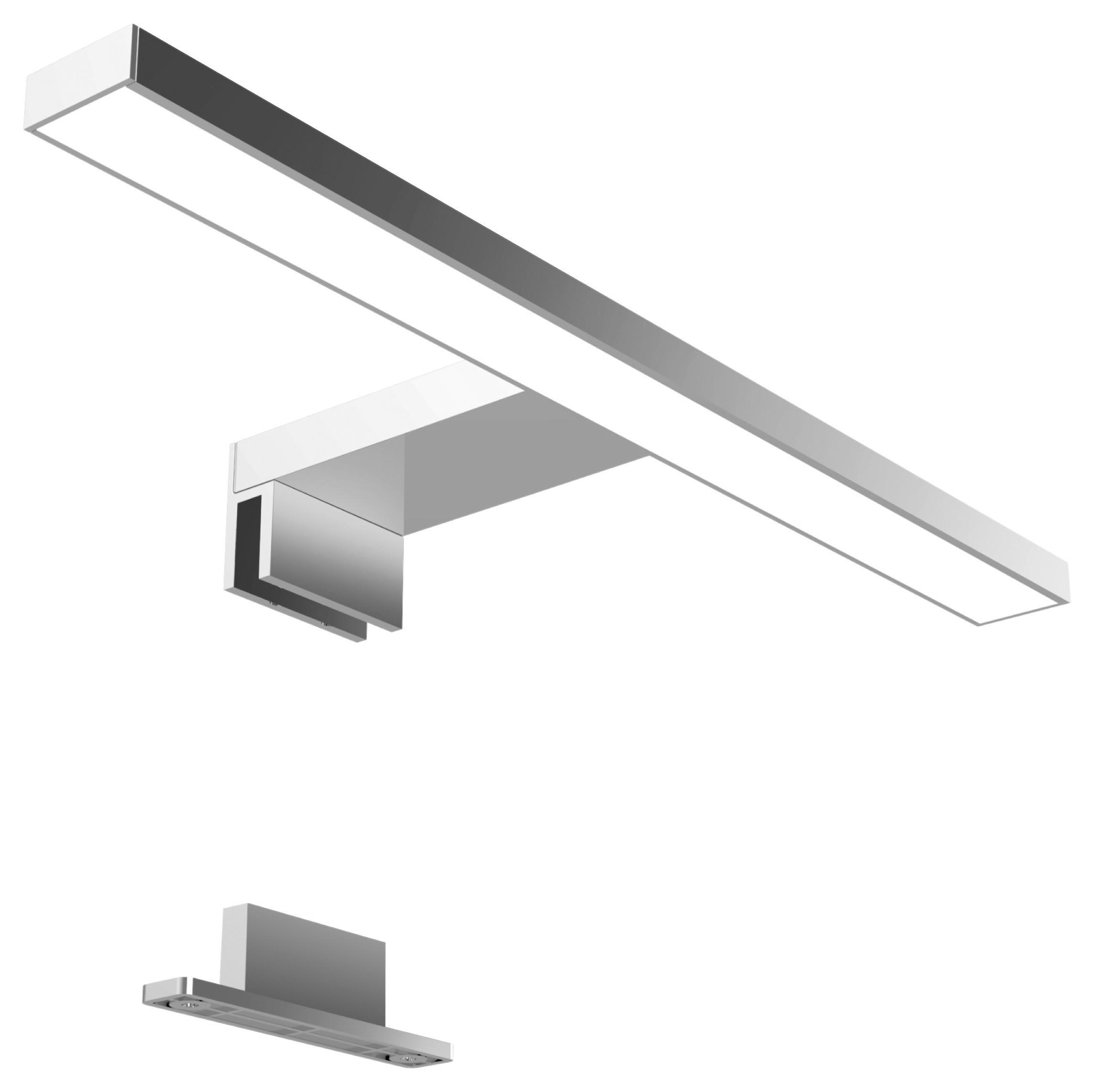 SPIEGELLEUCHTE SIMPLE 30/2,5/8 cm   - Silberfarben, Basics, Kunststoff (30/2,5/8cm) - MID.YOU