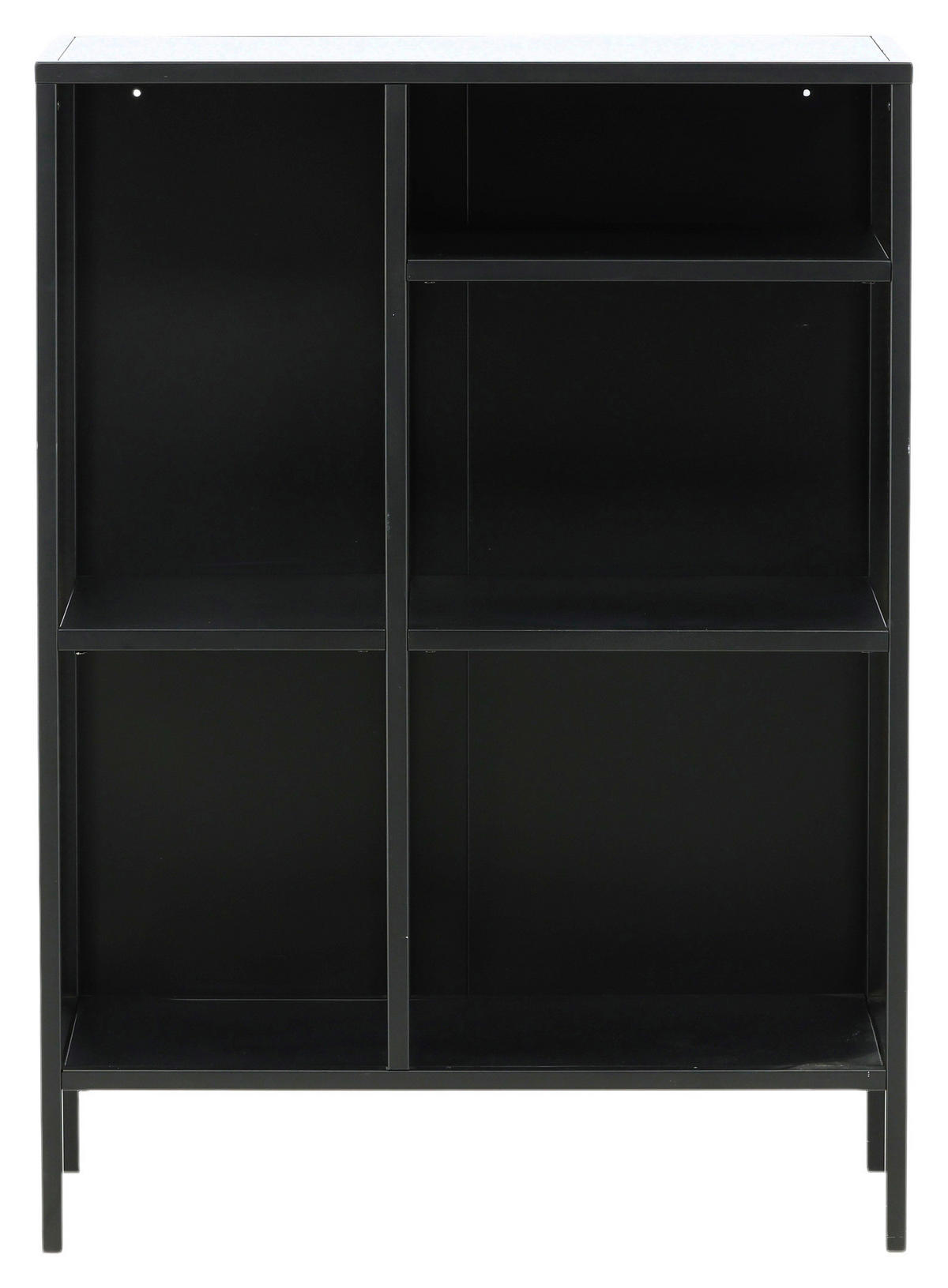 BÜCHERWAND Schwarz  - Schwarz, Design, Metall (80/110/40cm) - Livetastic