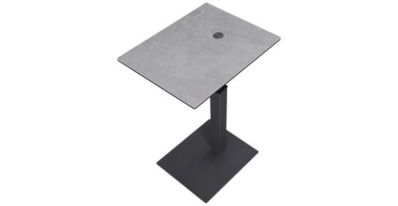 BEISTELLTISCH rechteckig Anthrazit, Grau  - Anthrazit/Grau, Design, Glas/Keramik (45/35/45-65cm) - Dieter Knoll