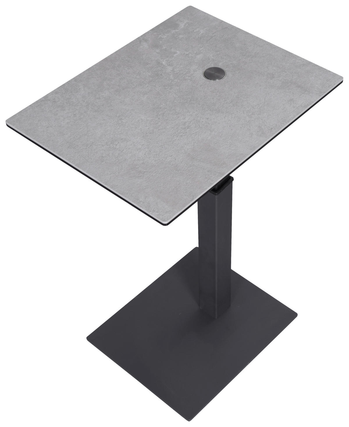 SIDOBORD i metall, glas, keramik 45/35/45-65 cm  - grå/antracit, Design, metall/glas (45/35/45-65cm) - Dieter Knoll