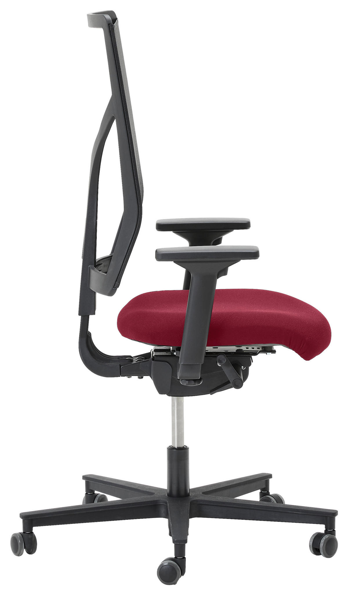 DREHSTUHL Bordeaux  - Bordeaux/Schwarz, KONVENTIONELL, Kunststoff/Textil (63/105/46cm) - Dieter Knoll