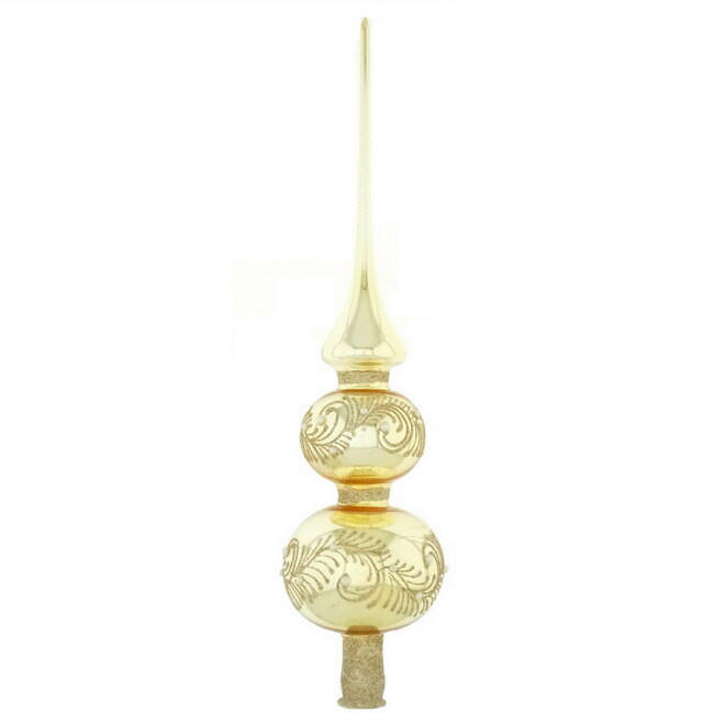 CHRISTBAUMSPITZE  - Goldfarben, LIFESTYLE, Glas (33cm) - X-Mas