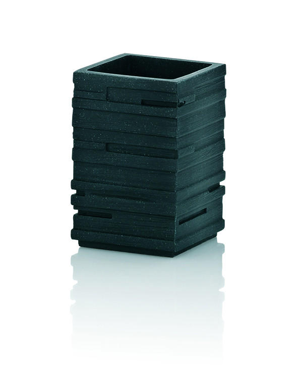 ZAHNPUTZBECHER Kunststoff  - Schwarz, Basics, Kunststoff (7/7/10,5cm) - Kela