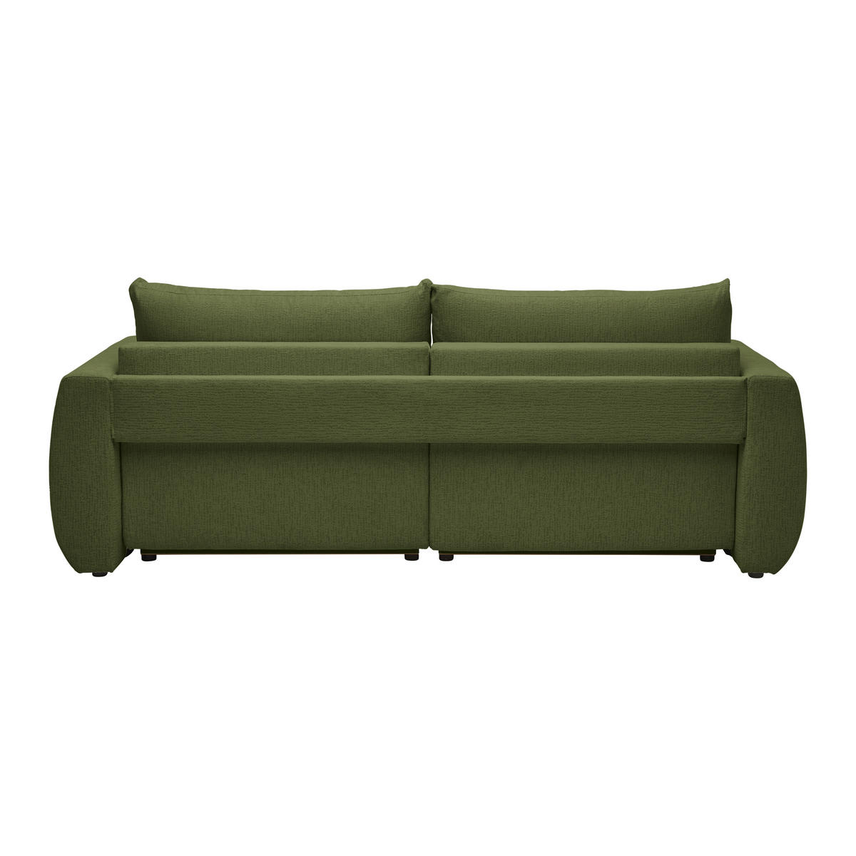 SCHLAFSOFA in Chenille, Jacquard Olivgrün  - Schwarz/Braun, Kunststoff/Textil (245/74-90/104cm) - MID.YOU