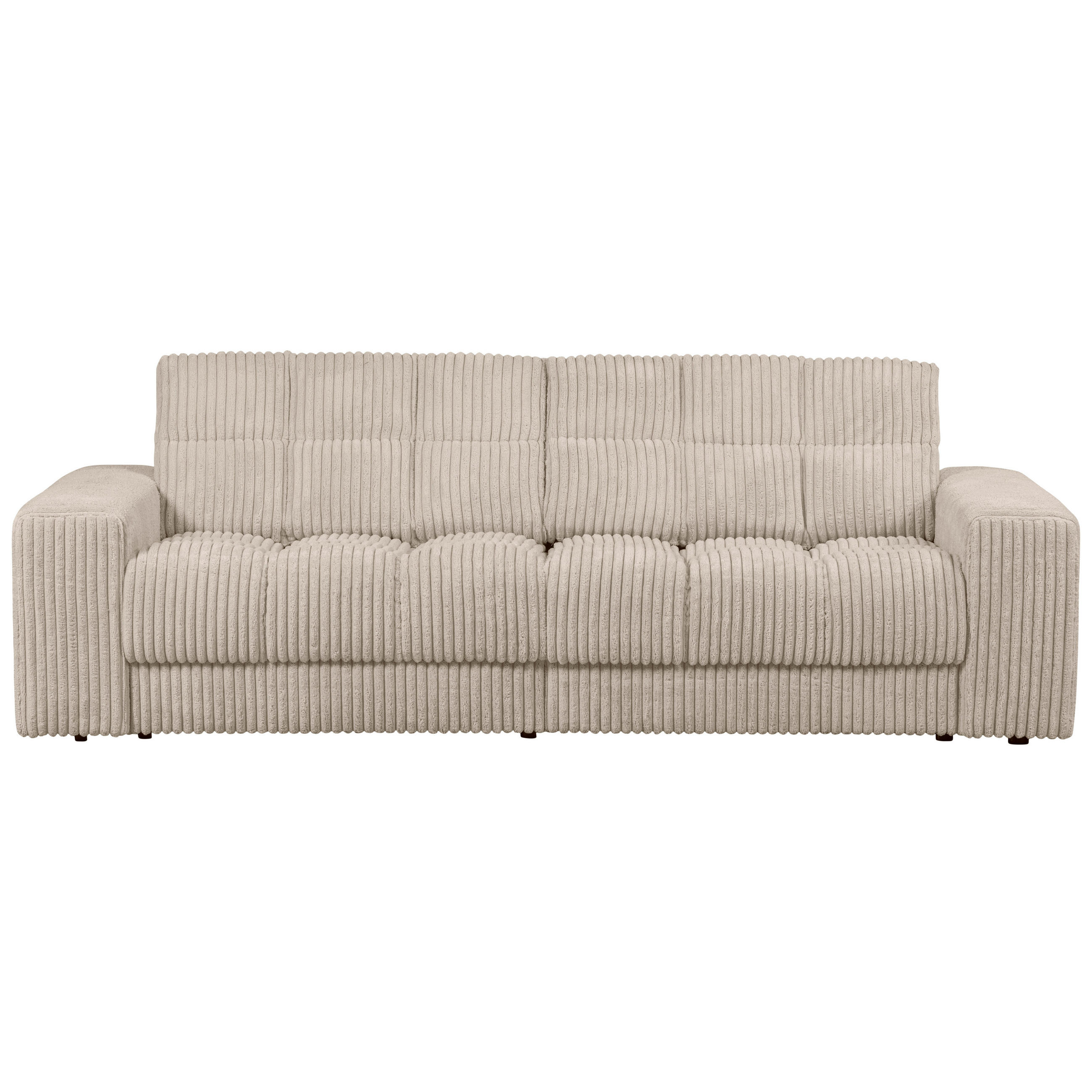 2-SITZER-SOFA Second date gerippt Beige  - Beige/Schwarz, Design, Kunststoff/Textil (226/78/99cm) - Livetastic
