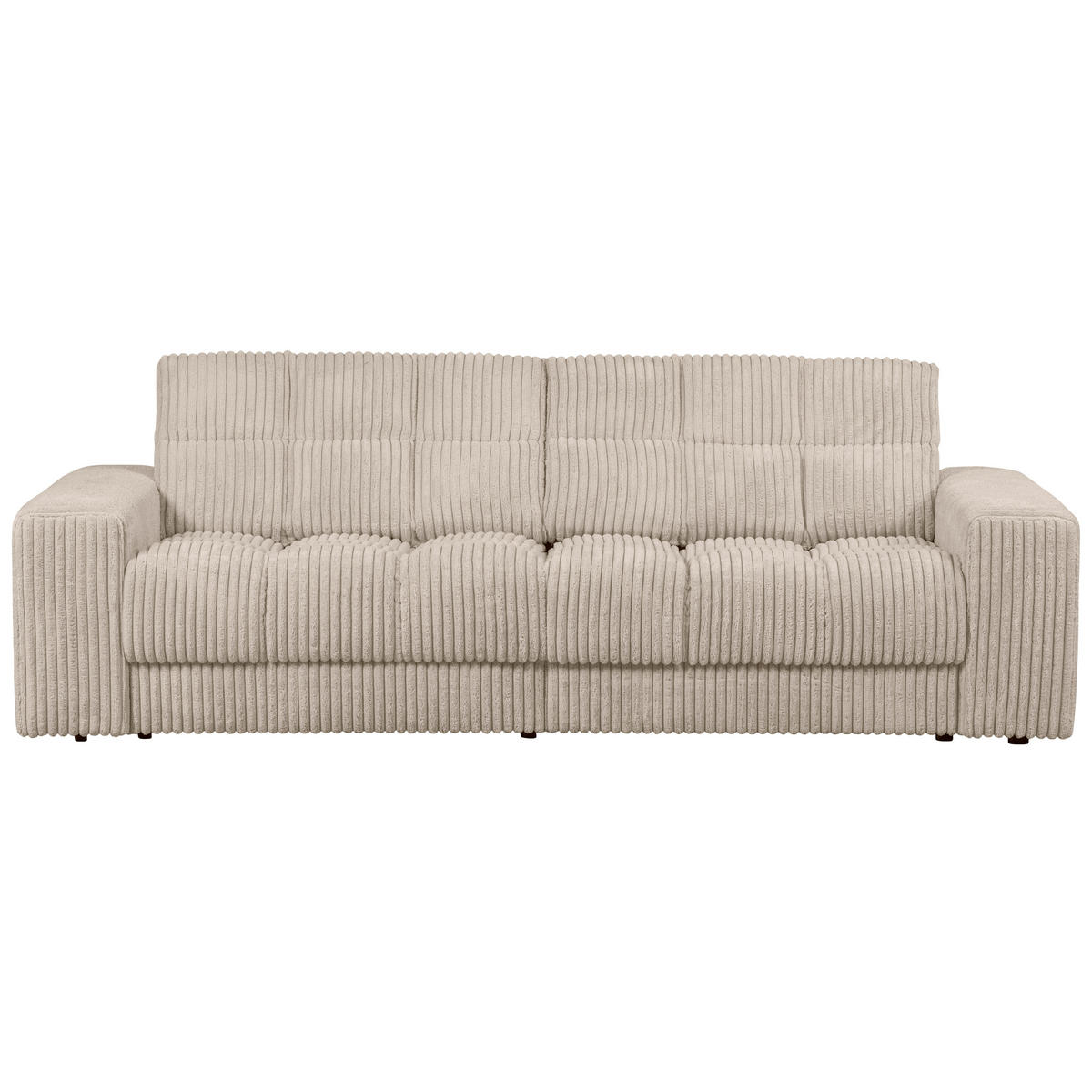 2-SITZER-SOFA Second date gerippt Beige  - Beige/Schwarz, Design, Kunststoff/Textil (226/78/99cm) - Livetastic