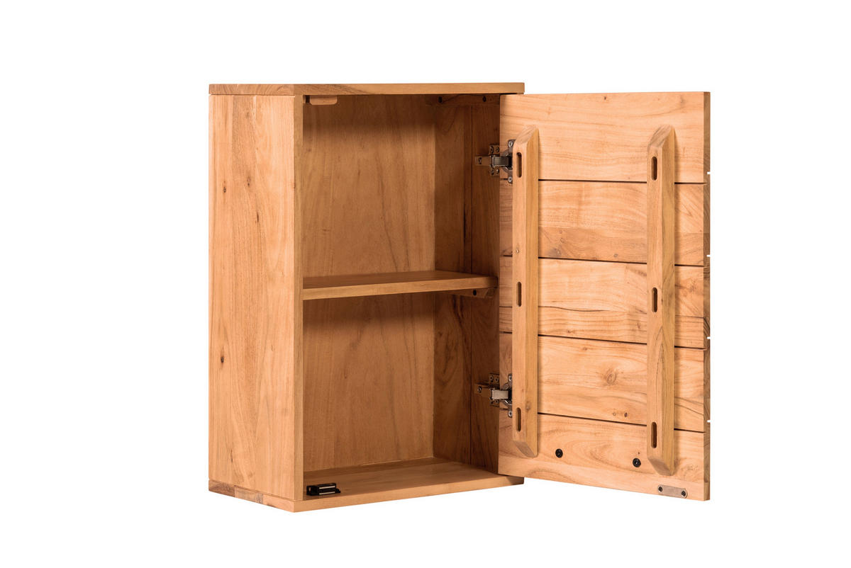 HÄNGESCHRANK 40/60/23 cm  - Schwarz/Akaziefarben, MODERN, Holz/Metall (40/60/23cm) - Livetastic